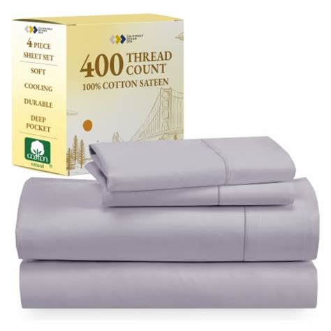 California Design Den Soft Cotton Queen Sheet Set 400 Thread Count