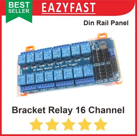 Jual Bracket Dudukan Modul Relay Channel Module Mcb Din Rail Rel