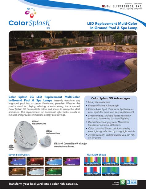 Color Splash Led Pool Light Shelly Lighting