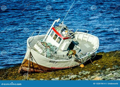 Fishing Boat In The Sea In Sweden Scandinavia North Europe Stock Photo