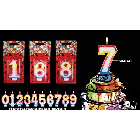 Jual Son Lilin Angka Glitter Gliter Gz Lilin Ulang Tahun Indonesia