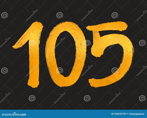 105 Number Logo Vector Illustration, 105 Years Anniversary Celebration ...