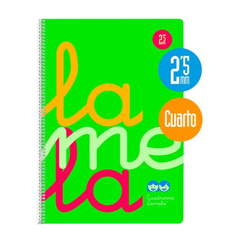 Cuaderno Lamela A Espiral Tapa Plastico Verde Mm Hojas Adrada Es