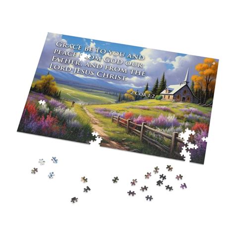 Bible Verse Jigsaw Puzzle Colorful Spring Meadow 2nd Corinthians 500 And 1000 Piece Etsy