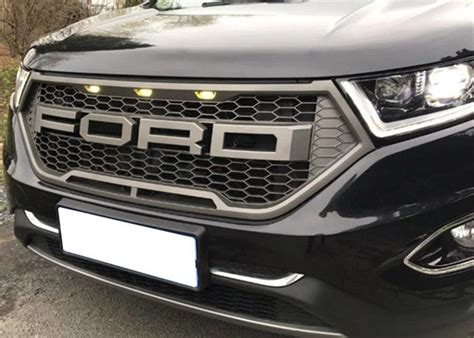 Car Grilles Raptor Style Front Grille With LED Light For Ford Edge 2015