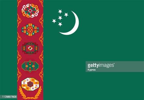 Turkmen Flag Stock Fotos Und Bilder Getty Images