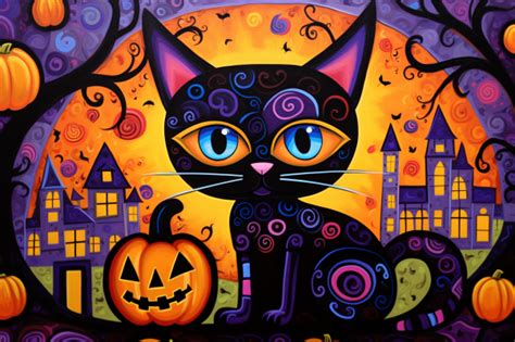 Kitty Halloween Party – Paint By Numbers