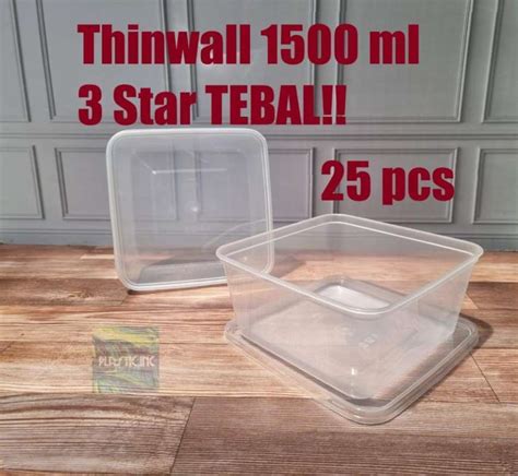 Jual Thinwall 1500ml Box Kotak Plastik Kotak Plastik Plastik Container