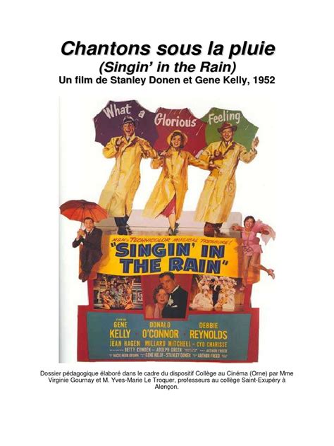 Chantons Sous La Pluie Pdf Cinématographie Debbie Reynolds