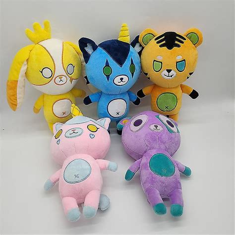 5 Pcs 25cm Funneh Plush Toy Its The Krew Merch Teddy Bear Cartoon