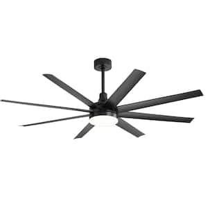 Breezary Archer 65 In Integrated LED Indoor Black Blades Gold Ceiling