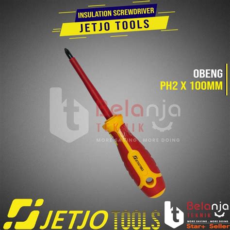 Jual Jetjo Tools Insulation Screwdriver Ph X Mm Obeng Listrik