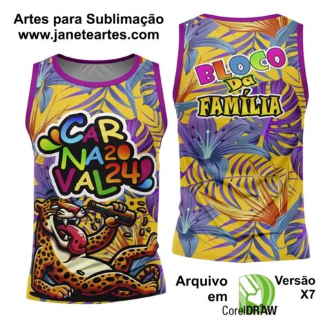 Arte Camisa Bloco Abadá Sublimação Carnaval 2024 Modelo 68