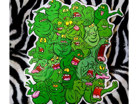 Dribbble - Slimer The Real Ghostbusters Cartoon Character Lowbrow ...