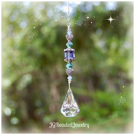 Celtic Heart Swarovski Raindrop Suncatcher Jgbeads Crystal