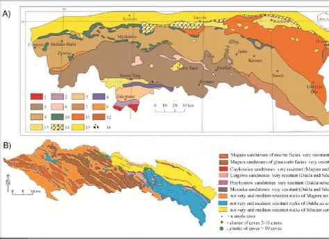 A Geological Sketch Map Of The Polish Carpathians Download Scientific Diagram