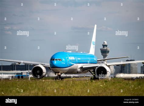 Amsterdam Schiphol Airport Klm Jet On The Taxiway To The Runway