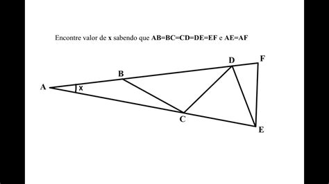 Geometria Uma Questão Interessante Envolvendo Triângulo Isósceles Youtube