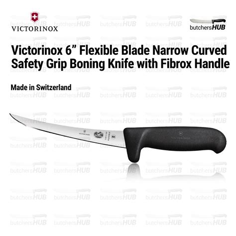 Victorinox Flexible Blade Narrow Curved Safety Grip Boning Knife