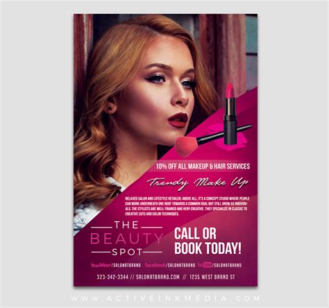 Makeup Artist Flyer Template Free Saubhaya Makeup