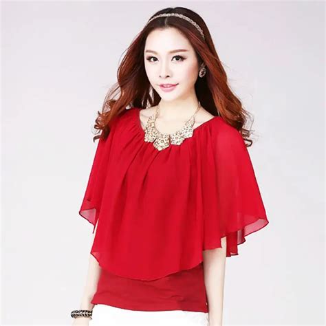 Chiffon Evening Blouses And Tops Women Блузка из шифона формальные