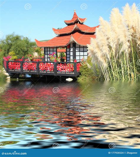 Chinese House in the Garden Stock Photo - Image of culture, chinese ...