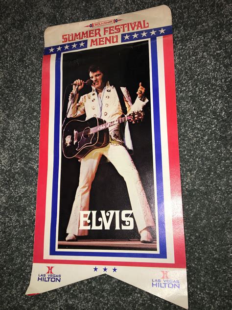 Elvis Summer Festival Menu Old Las Vegas Hilton Souvenir Vtg Rca