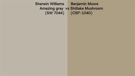 Sherwin Williams Amazing Gray SW 7044 Vs Benjamin Moore Shiitake