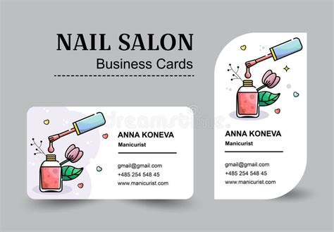 Nail Salon Business Cards Stock Illustrations – 78 Nail Salon Business ...