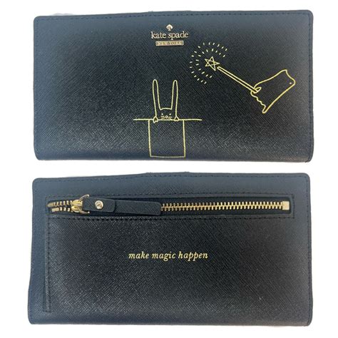 Kate Spade Make Magic Happen Rabbit Black Leather Rar Gem