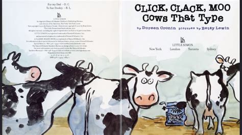 Click Clack Moo Cows That Type Doreen Cronin Read Aloud YouTube