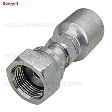 Conector Recto Rosca Orfs Cara Plana Seal Lok Hembra Manguera