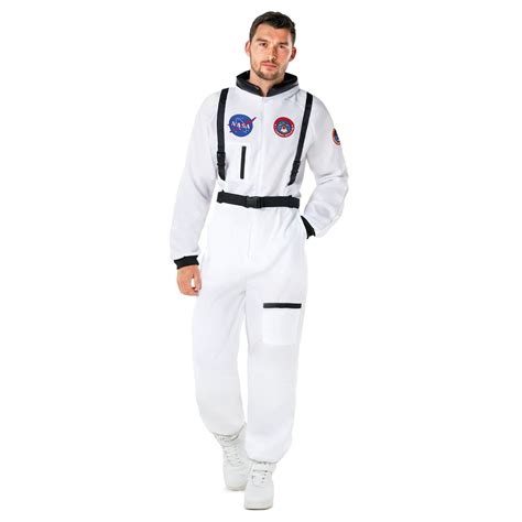 Morph Mens White Astronaut Costume Adult Nasa Spaceman Space Suit Halloween Halloween White M