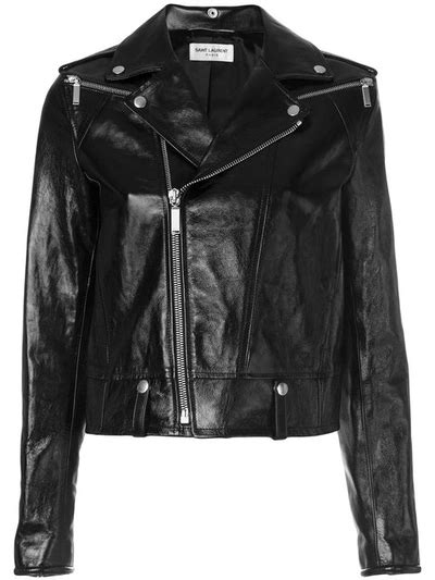 Saint Laurent Classic Leather Biker Jacket Modesens