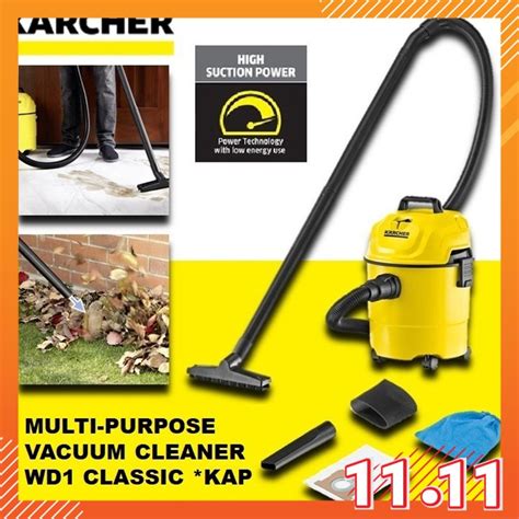 Karcher WD1 Classic KAP 15L 1200W Wet Dry Multi Purpose Vacuum