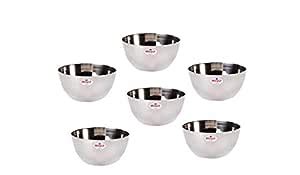 Buy Mayur Gold Stainless Steel Solid Mixing Bowl 150ml Set Of 6