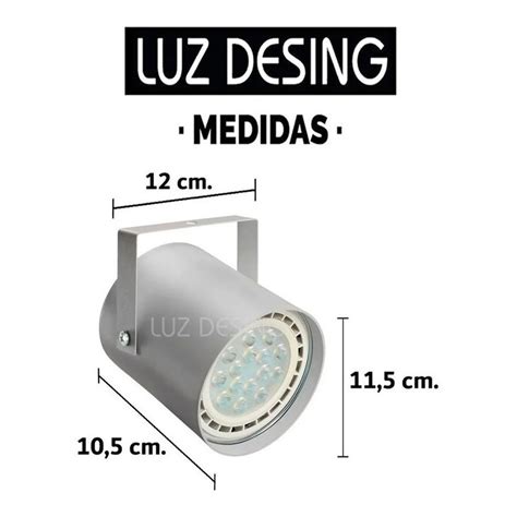 Luz Desing Spot Luces Cabezal Cilindro Blanco Ar Led Base Cm