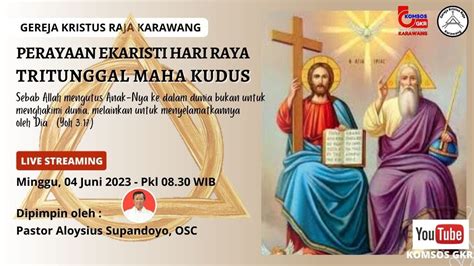 Perayaan Ekaristi Hari Raya Tritunggal Maha Kudus Gereja Kristus