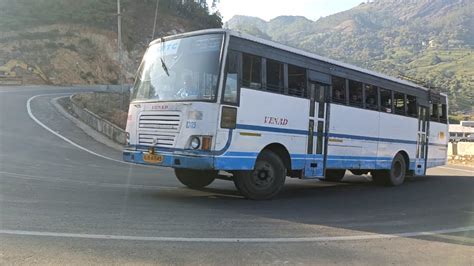 KSRTC Bus And Car Turning Munnar Hills Driving Kerala Hairpin Bend