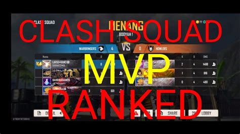 Clash Squad Ranked Mvp Free Fire Youtube