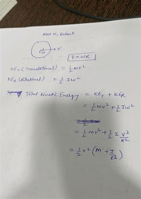 Derive An Expression For Kinetic Energy When A Rigid Body Is Rolling