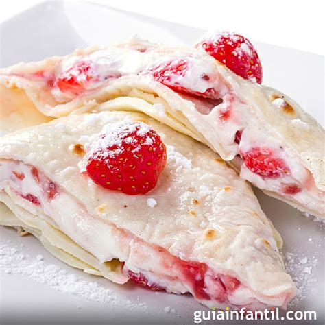 Receta De Crepe Con Queso Mascarpone Y Fresas Para Ni Os