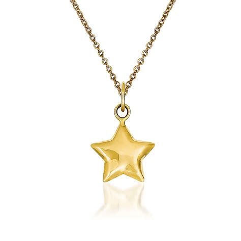 14kt Yellow Gold Star Pendant Necklace Ross Simons