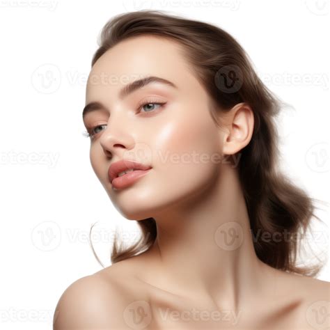 Ai Generated Portrait Of Young Beautiful Woman With Perfect Smooth Skin