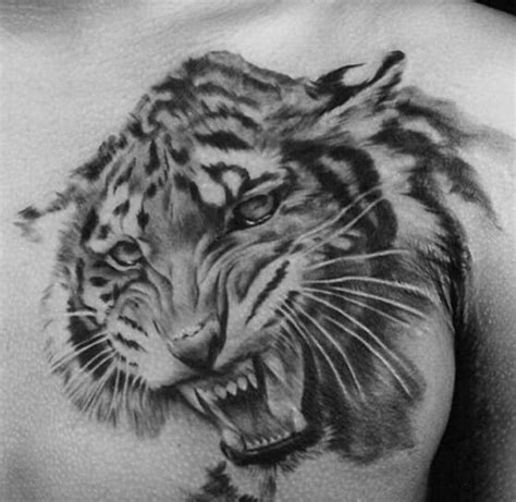 14+ Black and White Tiger Tattoo Designs | PetPress | White tiger ...