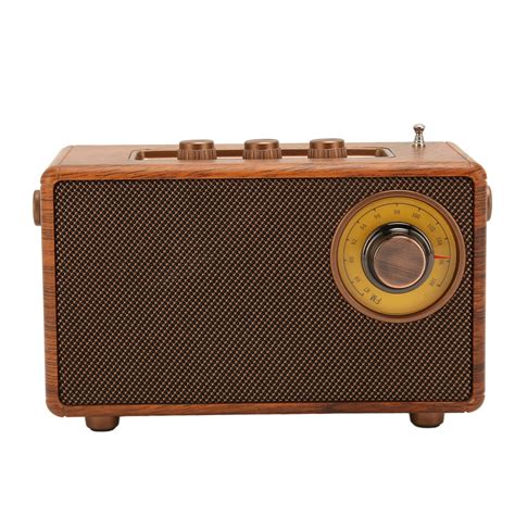 2024 Retro Bluetooth Speaker Wood Grain Design HiFi Stereo Sound BT 5 3