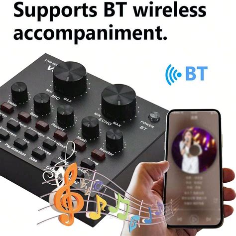 V8 Live Sound Card USB External Headset BM 800 Microphone Network Live