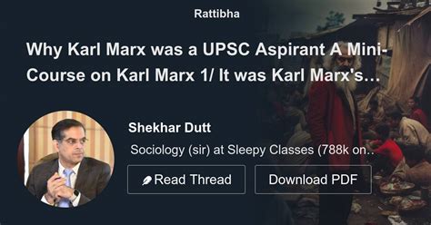 Why Karl Marx Was A UPSC Aspirant A Mini Course On Karl Marx 1