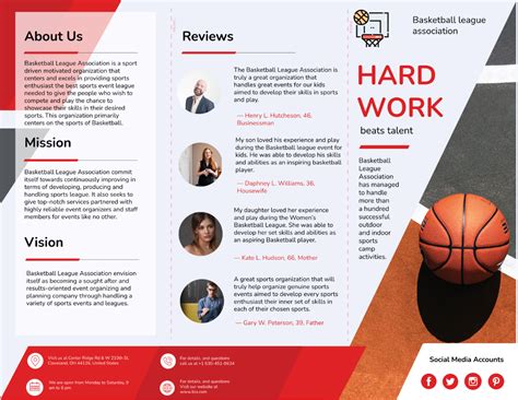 Free Basketball Brochure Template Edit Online And Download