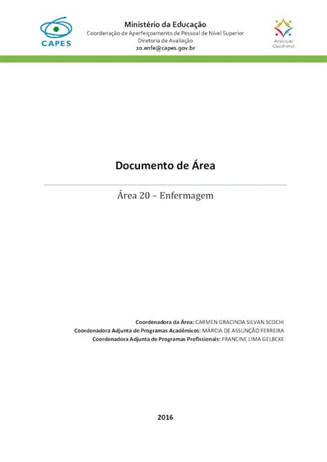 PDF Documento de Área Governo do Brasil critérios de avaliação